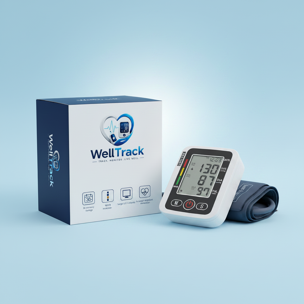 WellTrack Packaging - Soft Blue Background