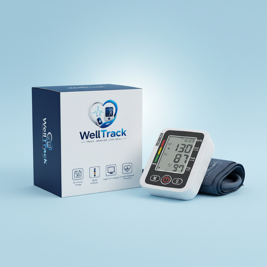WellTrack Packaging - Soft Blue Background